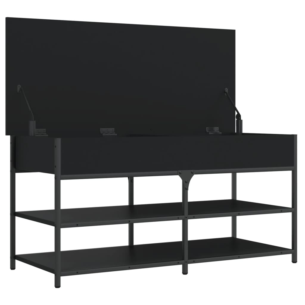 8721012340848_g_en_hd_4 vidaXL Shoe Bench Black 100x42.5x50 cm Engineered Wood - Image 6