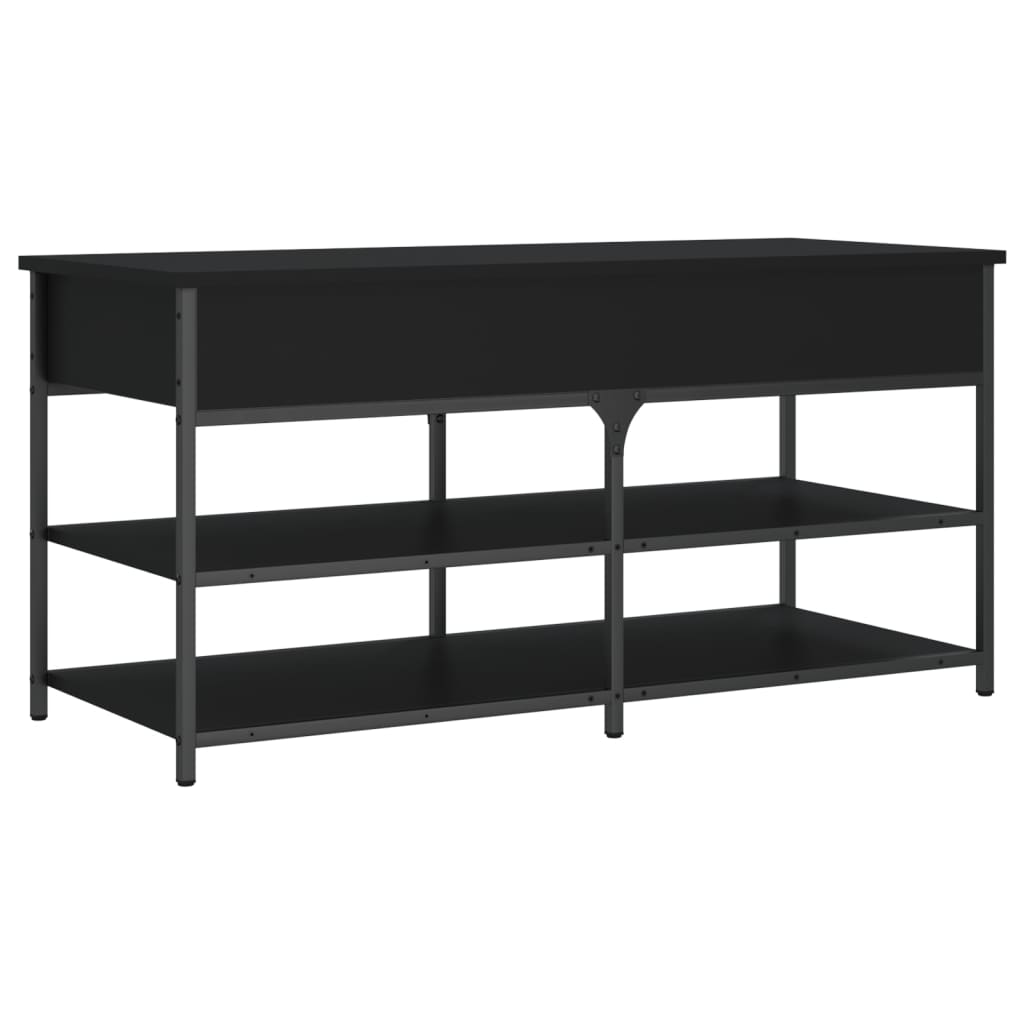 8721012340848_g_en_hd_7 vidaXL Shoe Bench Black 100x42.5x50 cm Engineered Wood - Image 9