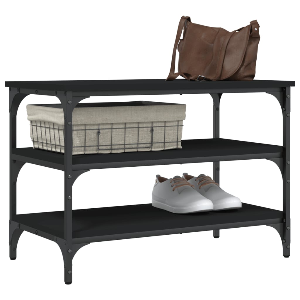 8721012340893_g_en_hd_2 vidaXL Shoe Bench Black 70x38.5x49 cm Engineered Wood - Image 4