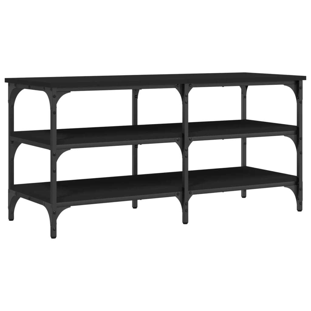 8721012340947_a_en_hd_1 vidaXL Shoe Bench Black 100x38.5x49 cm Engineered Wood - Image 2
