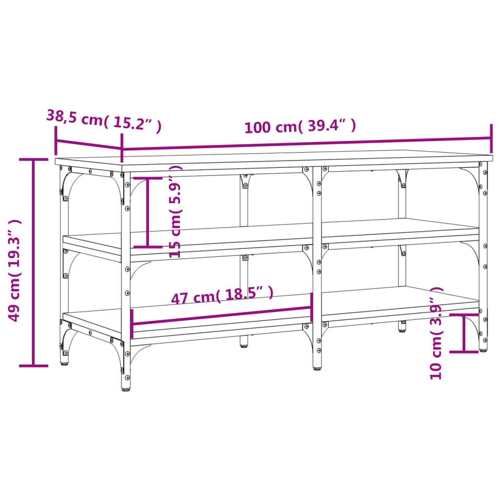 8721012340947_g_en_hd_8 vidaXL Shoe Bench Black 100x38.5x49 cm Engineered Wood - Image 10