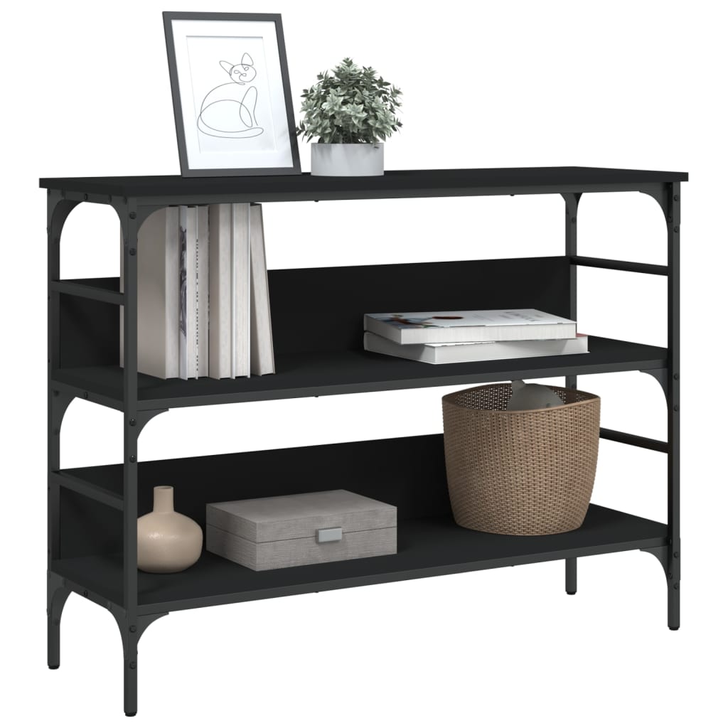 8721012341098_g_en_hd_2 vidaXL Console Table Black 100x32x75 cm Engineered Wood - Image 5
