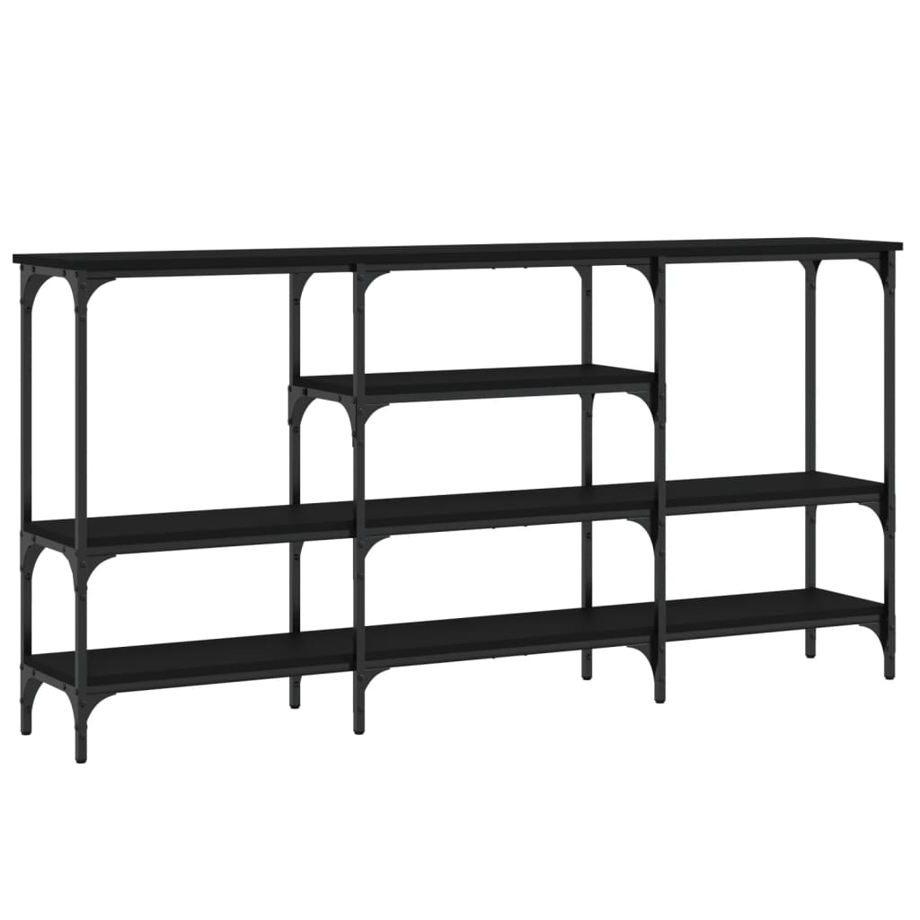 8721012341142_a_en_hd_1 vidaXL Console Table Black 160x29x80 cm Engineered Wood - Image 2