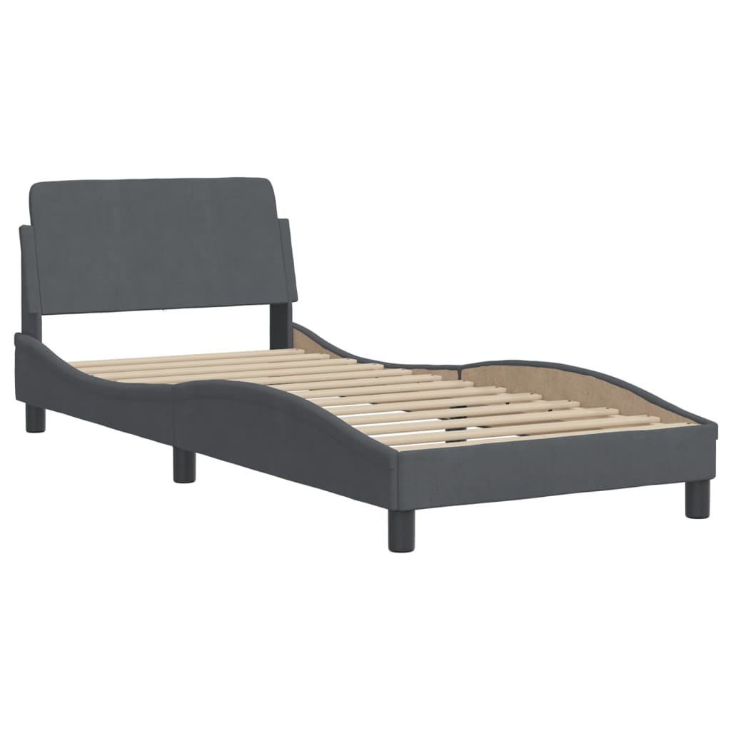 8721012341418_g_en_hd_1 vidaXL Bed Frame "Dover" Dark Grey 90x190 cm Velvet - Image 3