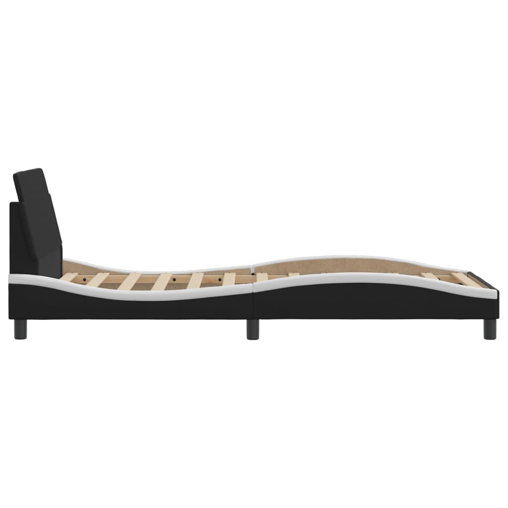 8721012341449_g_en_hd_3 vidaXL Bed Frame "Dover" Black and White 90x190 cm Faux Leather - Image 5
