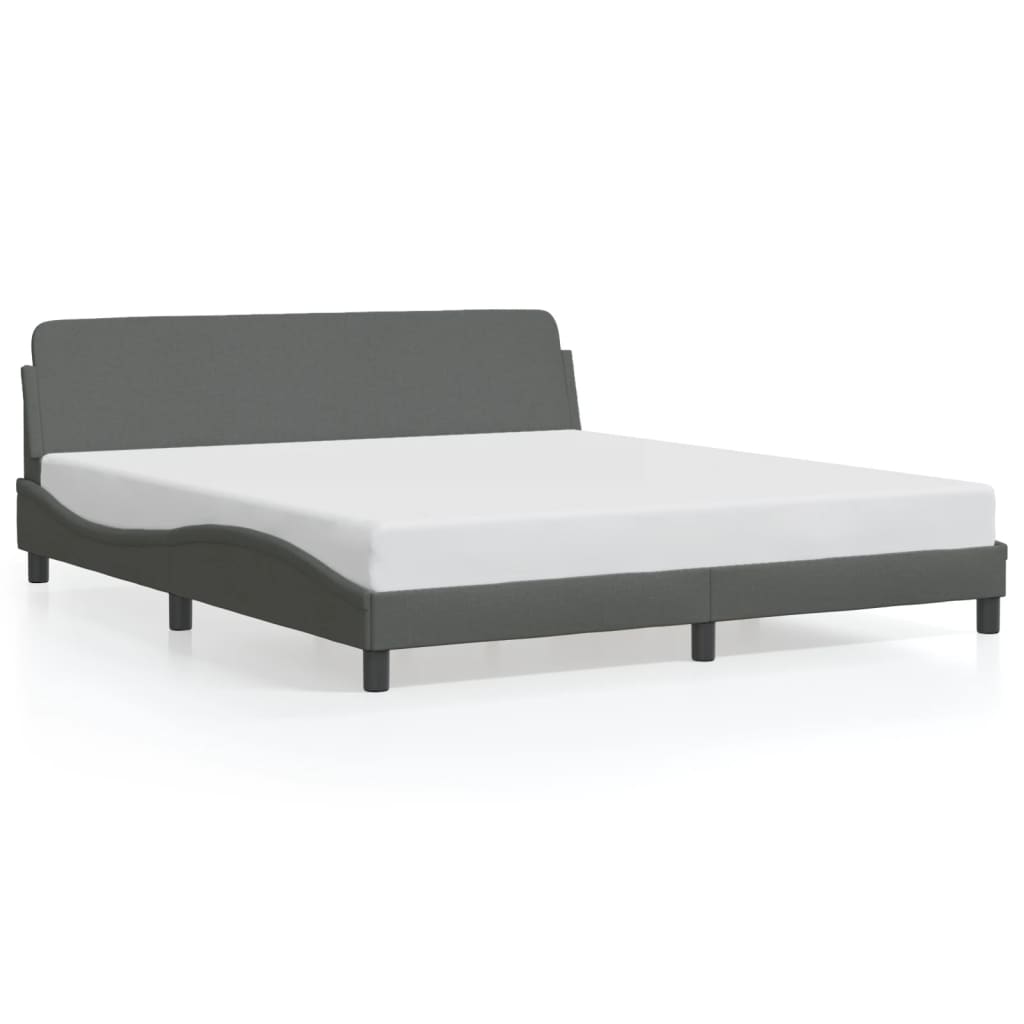 8721012341456_a_en_hd_1 vidaXL Bed Frame "Dover" Dark Grey 180x200 cm King Fabric - Image 2