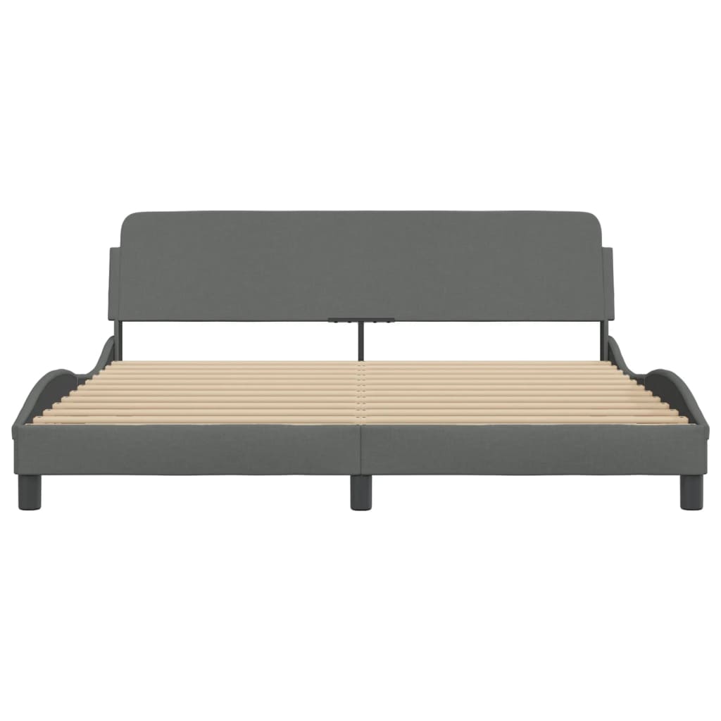 8721012341456_g_en_hd_2 vidaXL Bed Frame "Dover" Dark Grey 180x200 cm King Fabric - Image 4