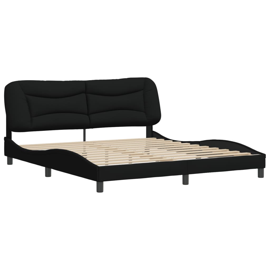 8721012342712_g_en_hd_1 vidaXL Bed Frame without Mattress "Hvar" Black 180x200 cm King Fabric - Image 3