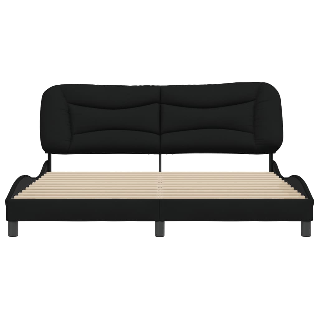 8721012342712_g_en_hd_2 vidaXL Bed Frame without Mattress "Hvar" Black 180x200 cm King Fabric - Image 4
