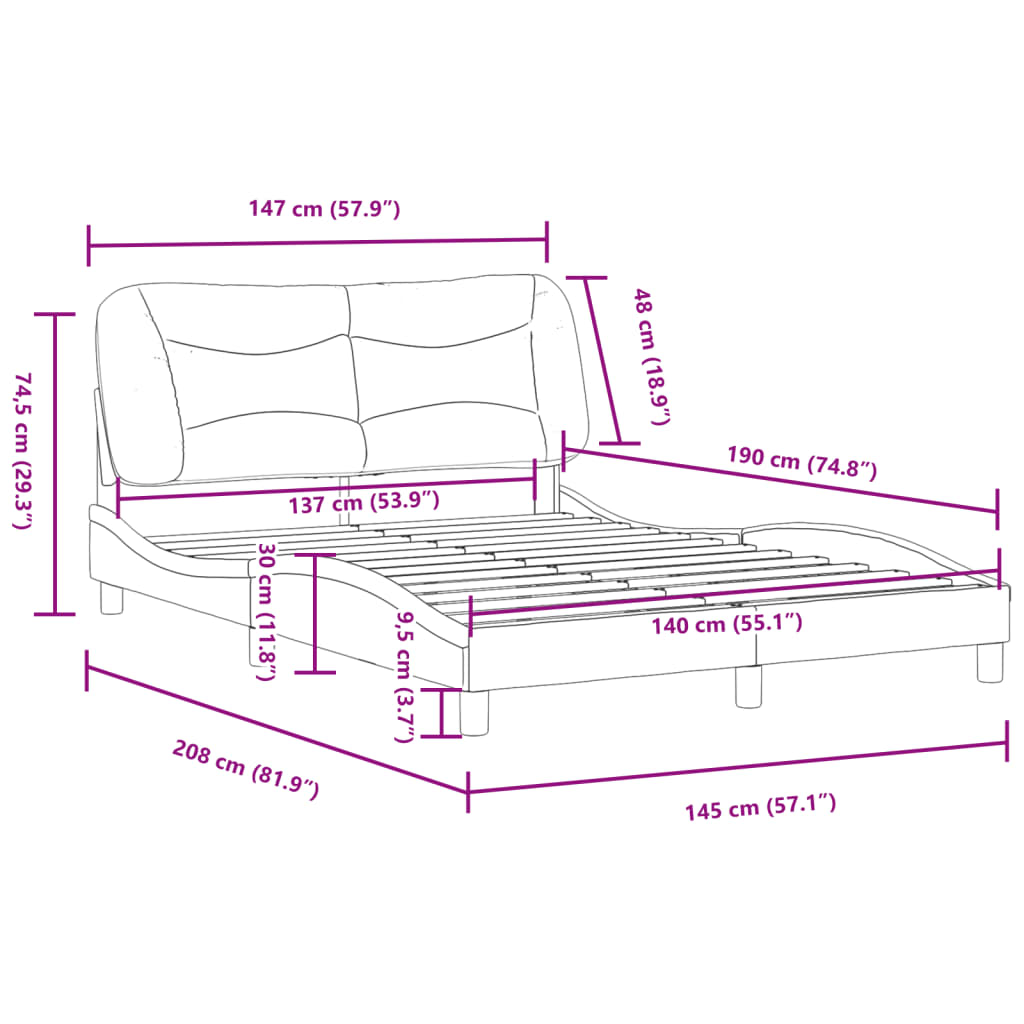 8721012342880_g_en_hd_10 vidaXL Bed Frame without Mattress "Hvar" Dark Grey 137x190 cm Double Fabric - Image 12