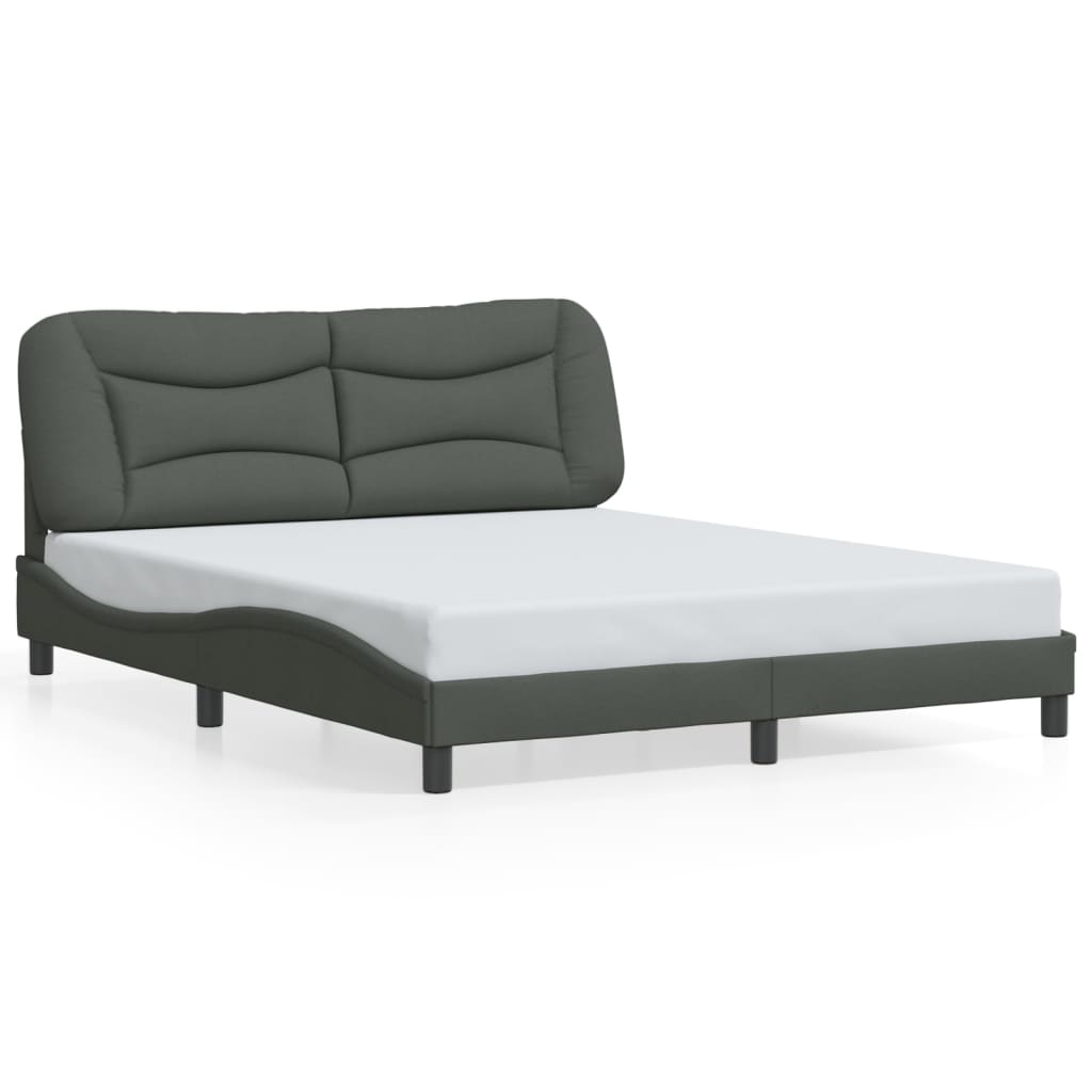 8721012342903_a_en_hd_1 vidaXL Bed Frame without Mattress "Hvar" Dark Grey 152x203 cm Queen Fabric - Image 2