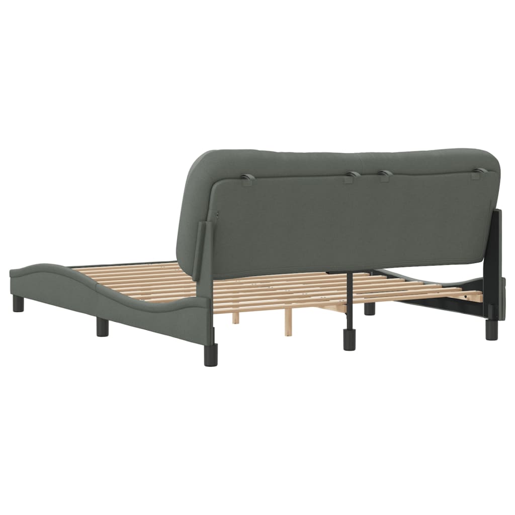 8721012342903_g_en_hd_5 vidaXL Bed Frame without Mattress "Hvar" Dark Grey 152x203 cm Queen Fabric - Image 7