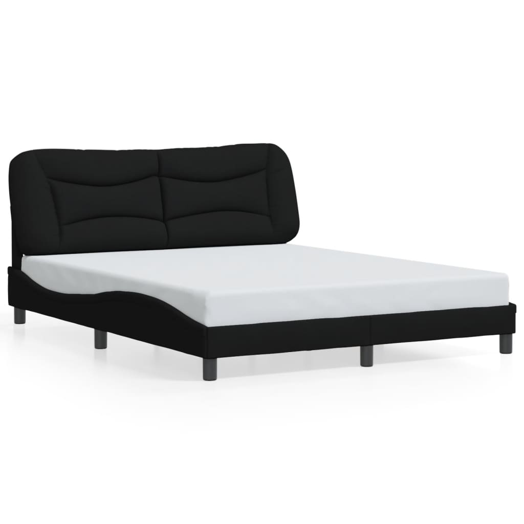 8721012342910_a_en_hd_1 vidaXL Bed Frame without Mattress "Hvar" Black 152x203 cm Queen Fabric - Image 2