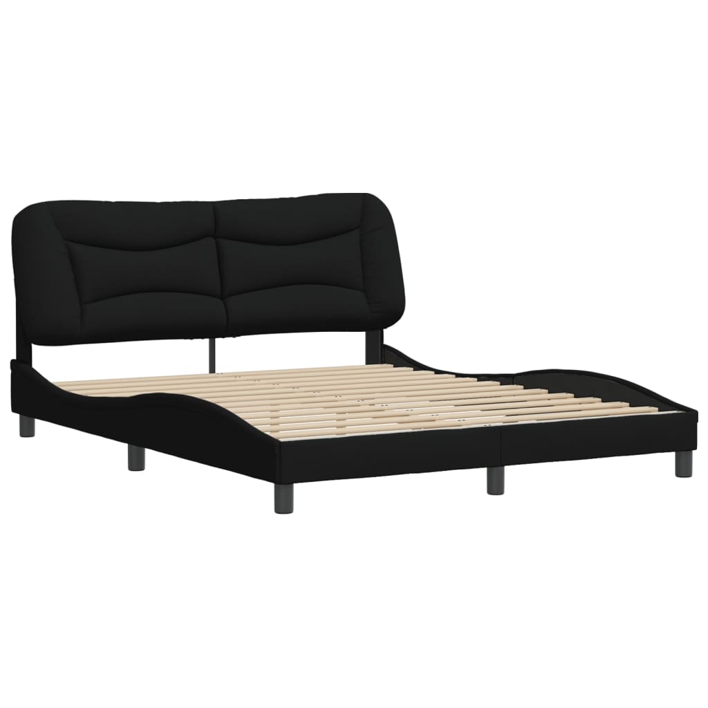 8721012342910_g_en_hd_1 vidaXL Bed Frame without Mattress "Hvar" Black 152x203 cm Queen Fabric - Image 3