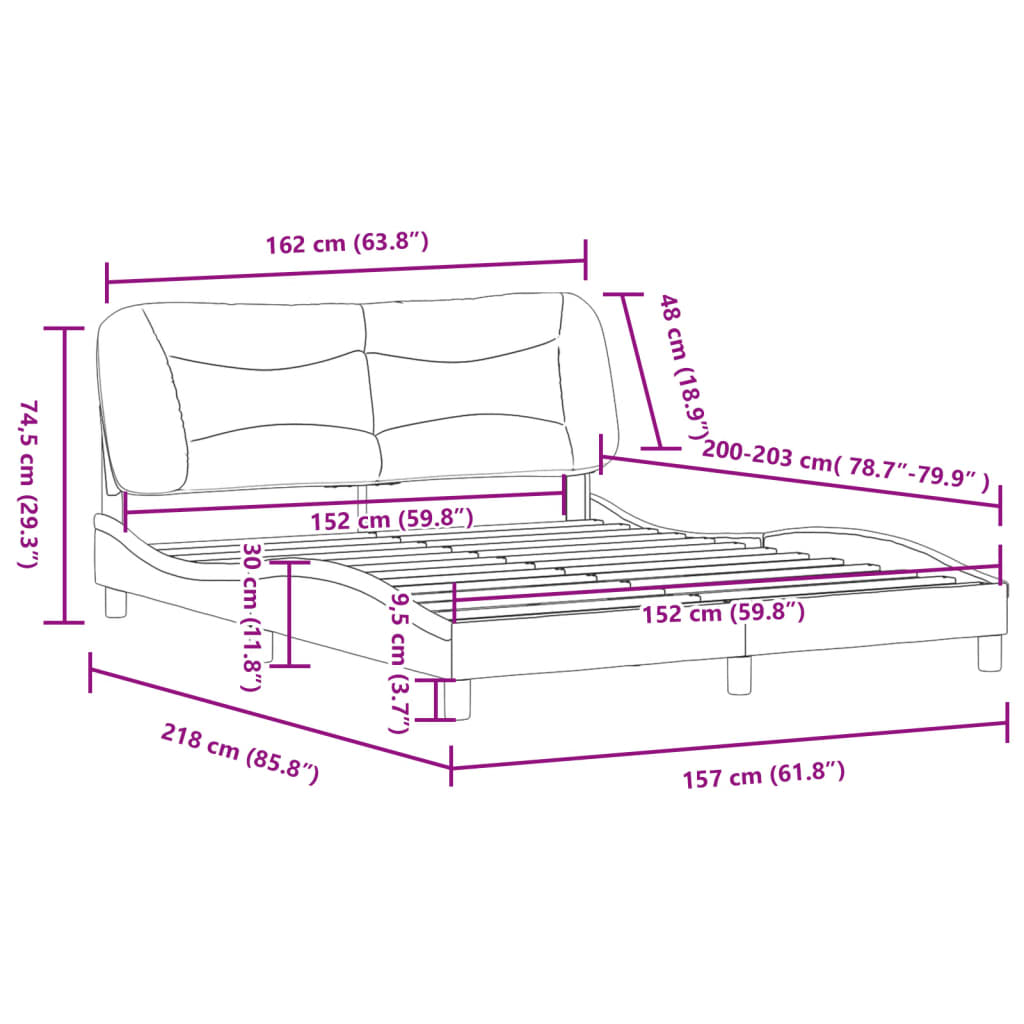 8721012342910_g_en_hd_10 vidaXL Bed Frame without Mattress "Hvar" Black 152x203 cm Queen Fabric - Image 12