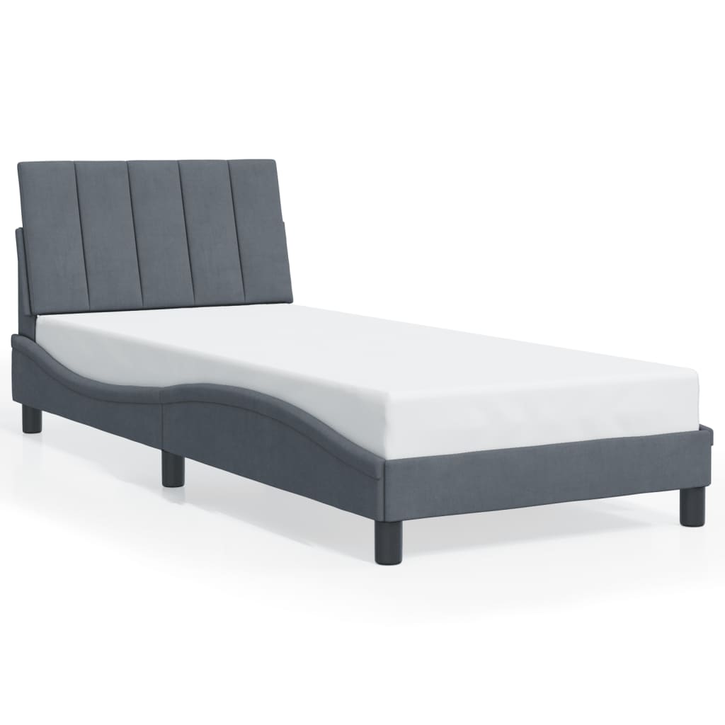 8721012343030_a_en_hd_1 vidaXL Bed Frame without Mattress "Hanko" Dark Grey 90x190 cm Velvet - Image 2