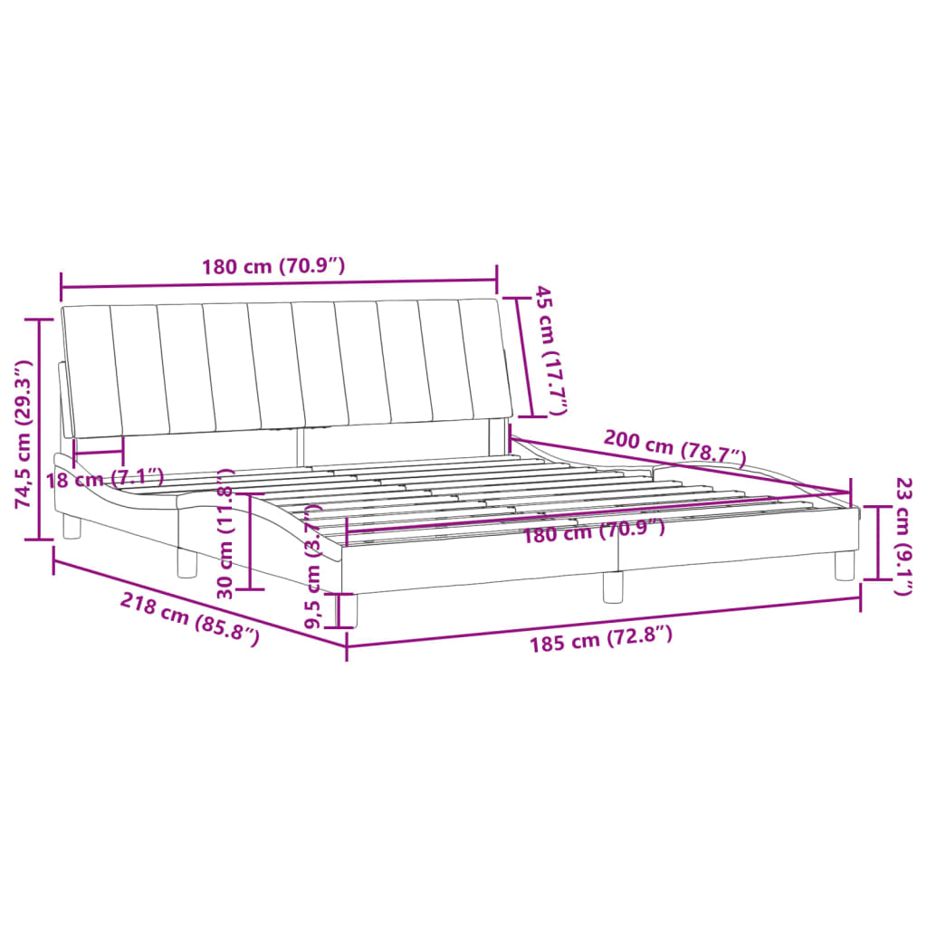 8721012343467_g_en_hd_10 vidaXL Bed Frame without Mattress "Hanko" Black 180x200 cm King Velvet - Image 12