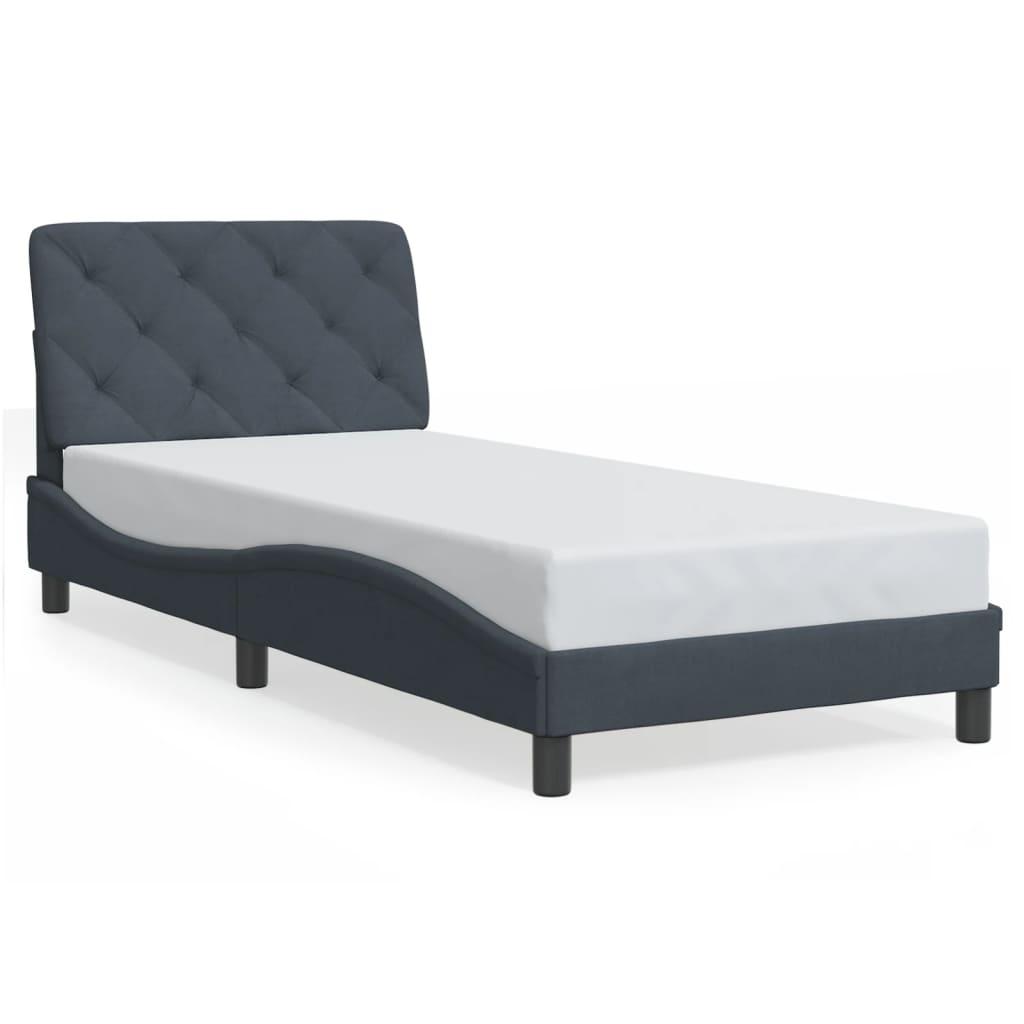 8721012343771_a_en_hd_1 vidaXL Bed Frame without Mattress Dark Grey 90x190 cm Velvet - Image 2