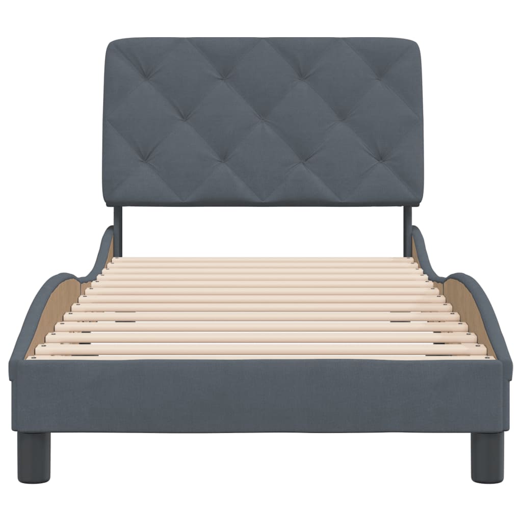 8721012343771_g_en_hd_3 vidaXL Bed Frame without Mattress Dark Grey 90x190 cm Velvet - Image 5