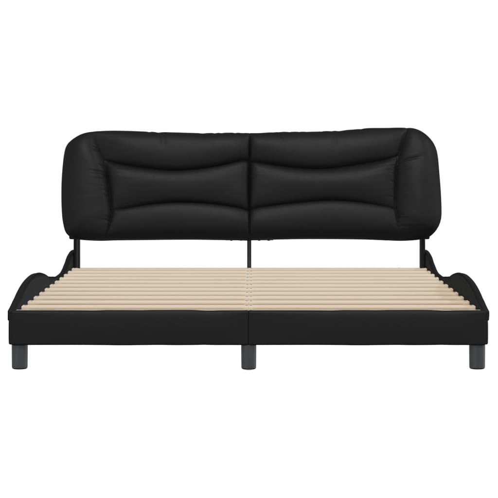 8721012344990_g_en_hd_2 vidaXL Bed Frame without Mattress "Hvar" Black 180x200 cm King Faux Leather - Image 4