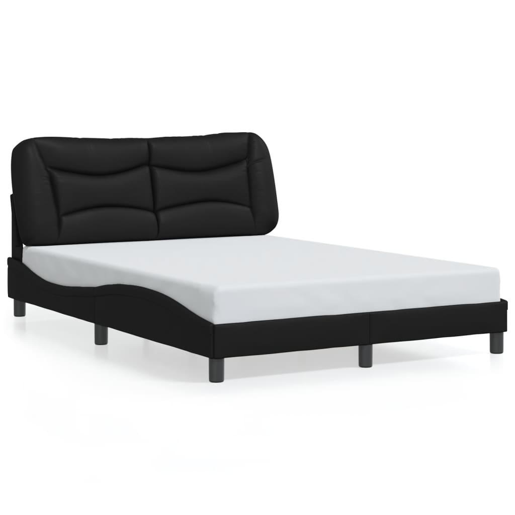 8721012345195_a_en_hd_1 vidaXL Bed Frame without Mattress "Hvar" Black 137x190 cm Double Faux Leather - Image 2