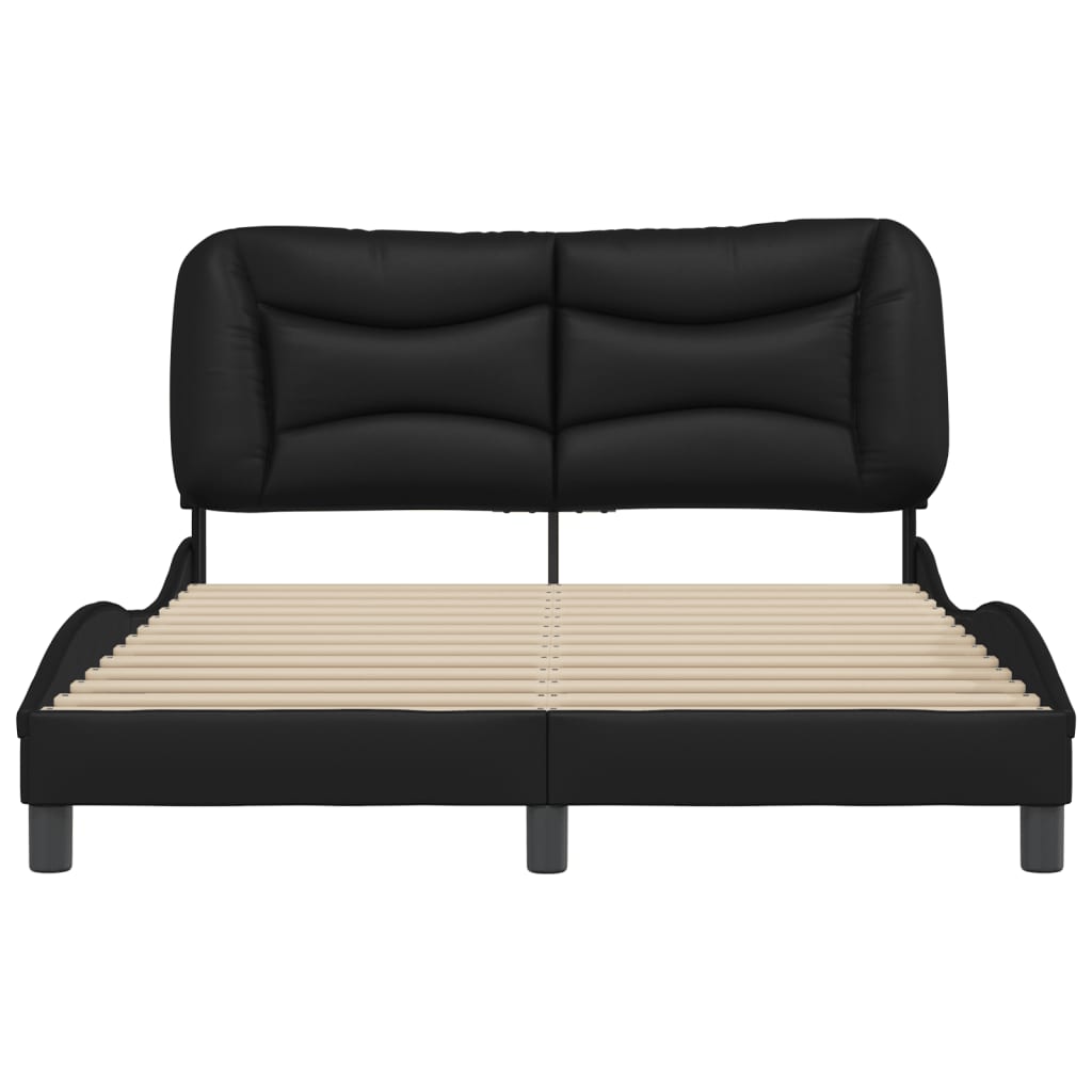 8721012345195_g_en_hd_2 vidaXL Bed Frame without Mattress "Hvar" Black 137x190 cm Double Faux Leather - Image 4