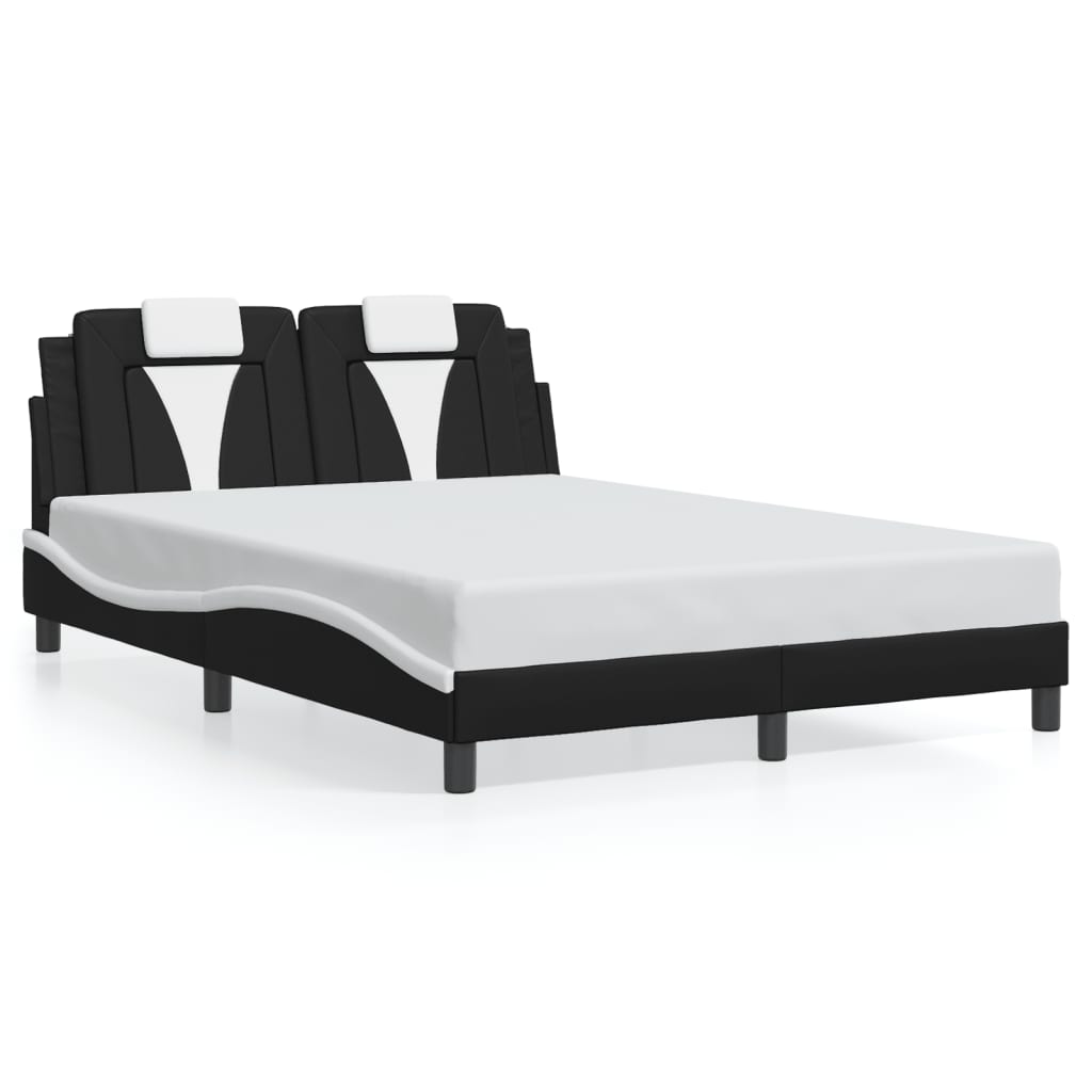 8721012346154_a_en_hd_1 vidaXL Bed Frame "Viana" without Mattress Black and White 137x190 cm Double Faux Leather - Image 2