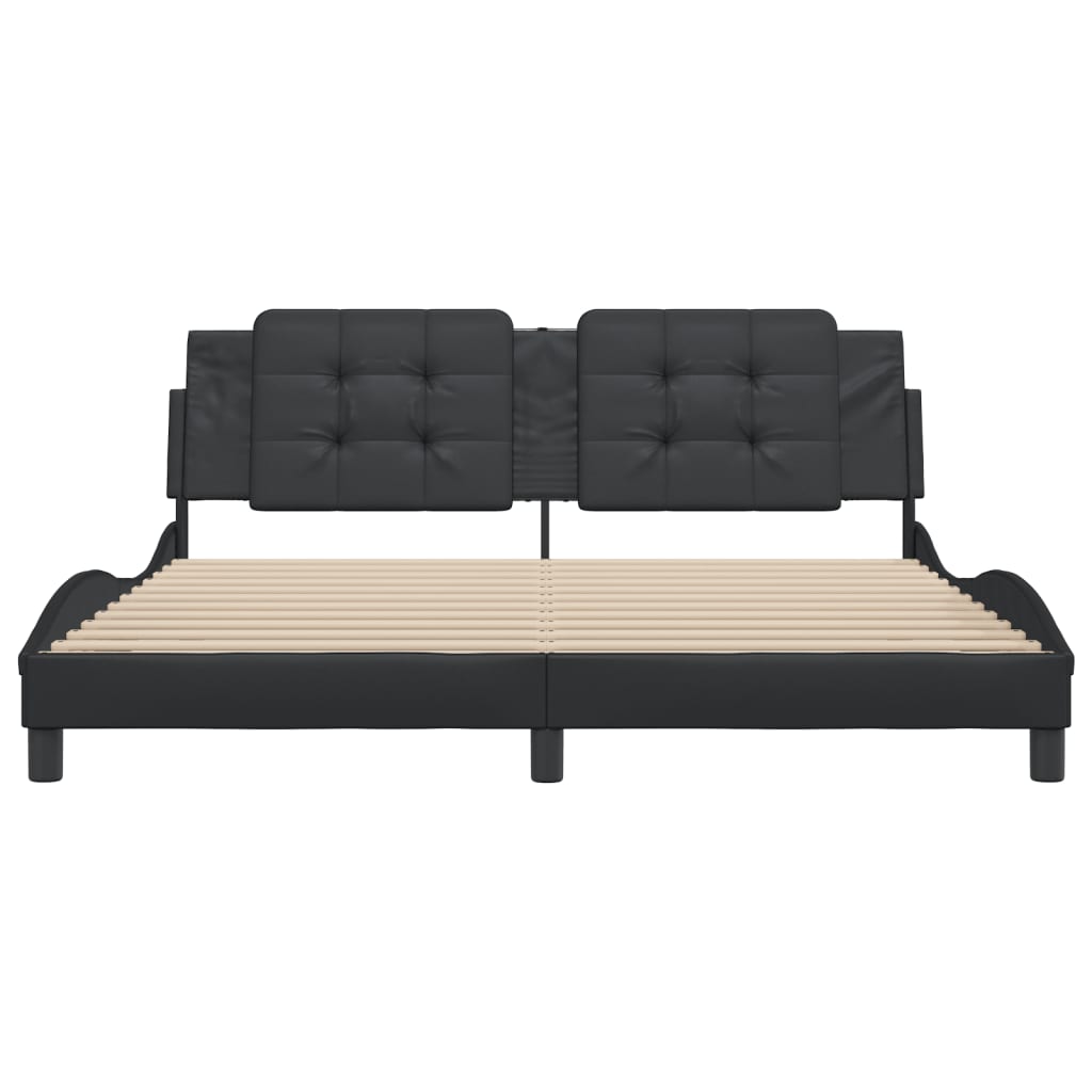 8721012346819_g_en_hd_2 vidaXL Bed Frame without Mattress "Zadar" Black 180x200 cm King Faux Leather - Image 4