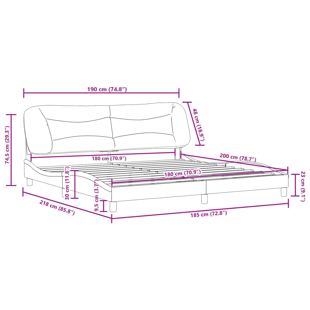 8721012347212_g_en_hd_10 vidaXL Bed Frame without Mattress "Hvar" Dark Grey 180x200 cm King Fabric - Image 12