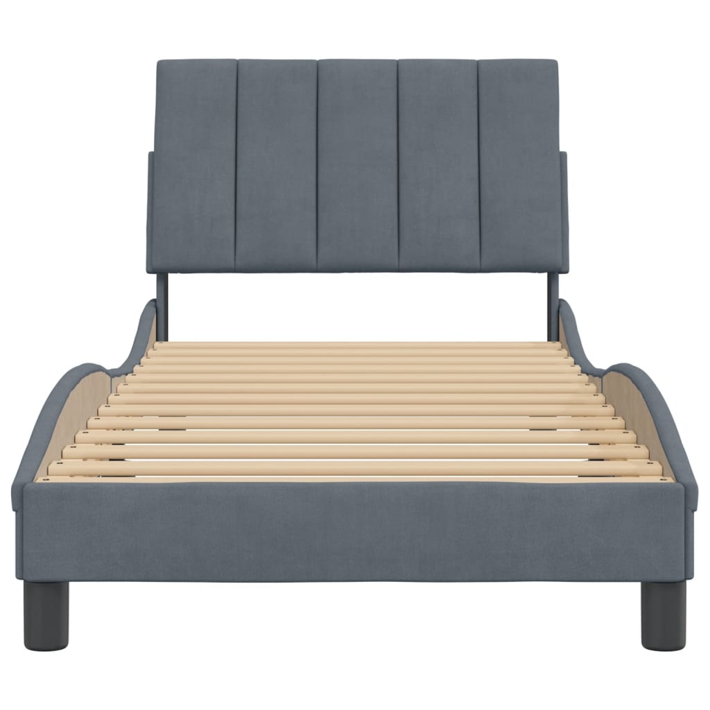 8721012347236_g_en_hd_2 vidaXL Bed Frame without Mattress "Hanko" Dark Grey 90x190 cm Velvet - Image 4