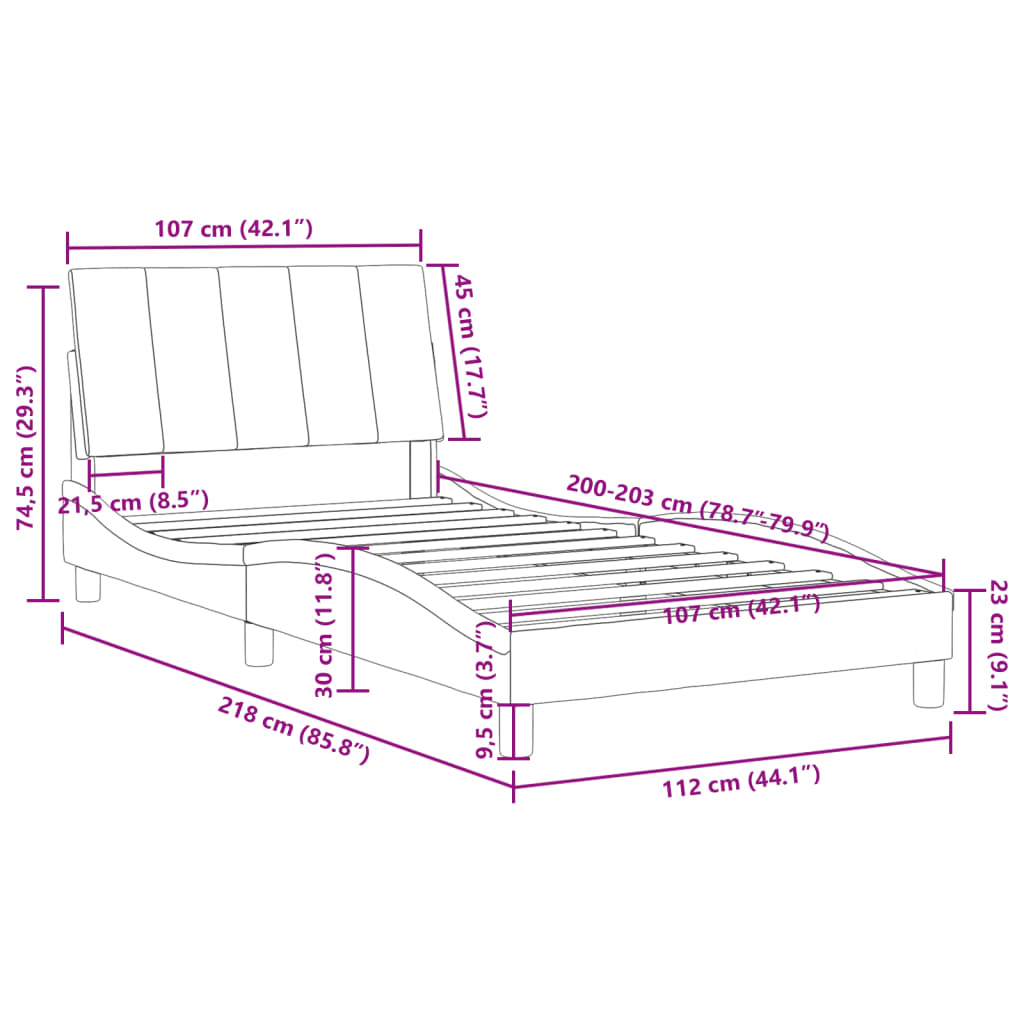 8721012347267_g_en_hd_10 vidaXL Bed Frame without Mattress "Hanko" Black 107x203 cm King Single Velvet - Image 12