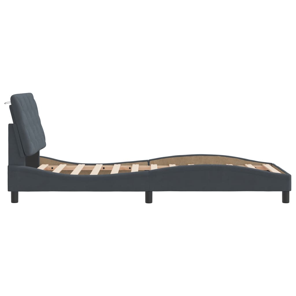 8721012347298_g_en_hd_3 vidaXL Bed Frame without Mattress Dark Grey 90x190 cm Velvet - Image 5