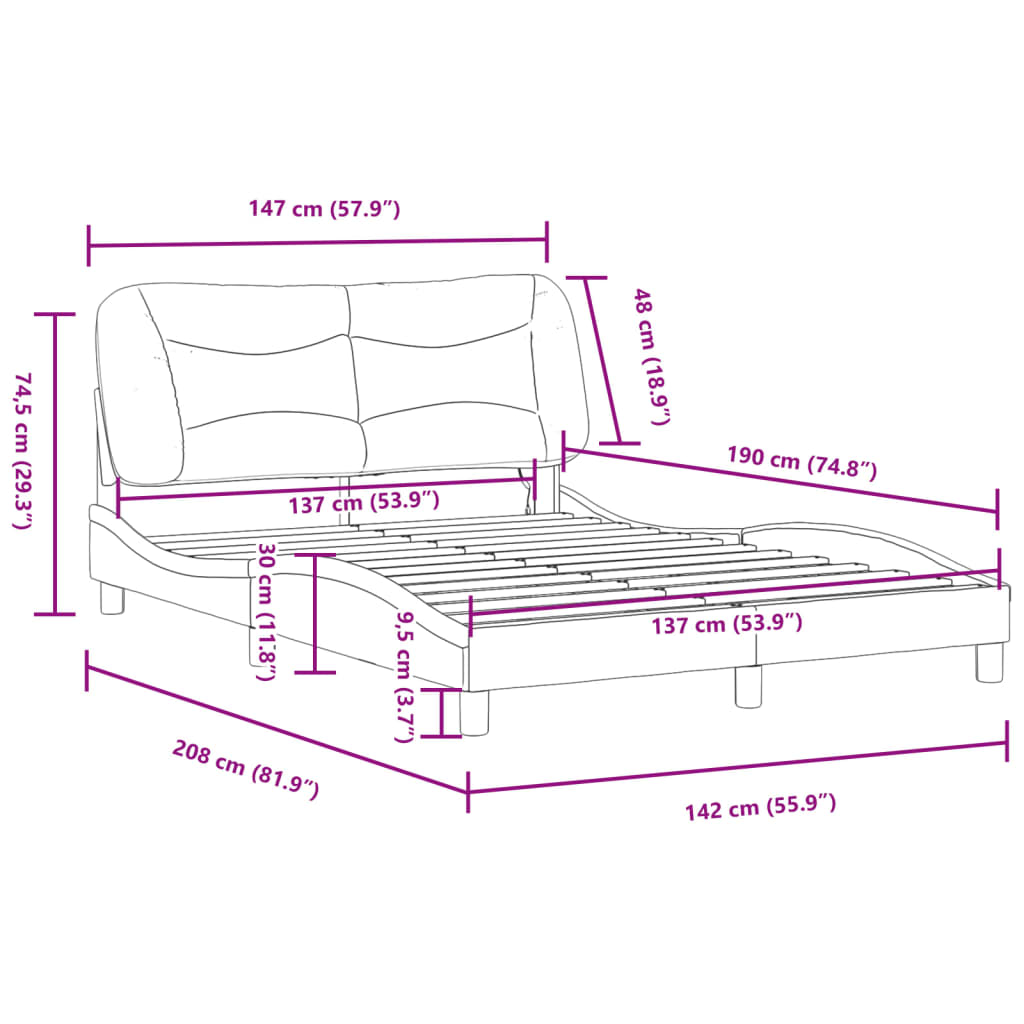 8721012347410_g_en_hd_10 vidaXL Bed Frame without Mattress "Hvar" Black 137x190 cm Double Faux Leather - Image 12