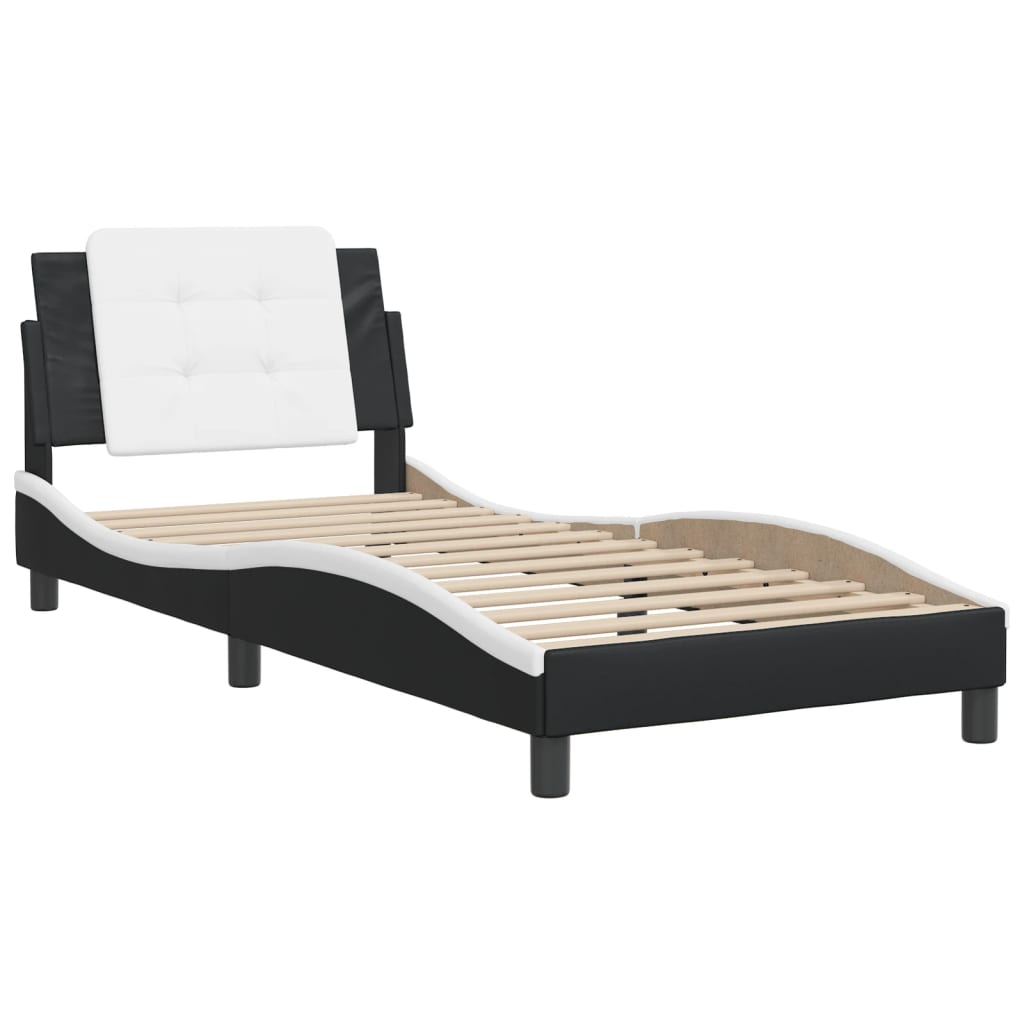 8721012347588_g_en_hd_1 vidaXL Bed Frame without Mattress "Zadar" Black and White 90x190 cm Faux Leather - Image 3