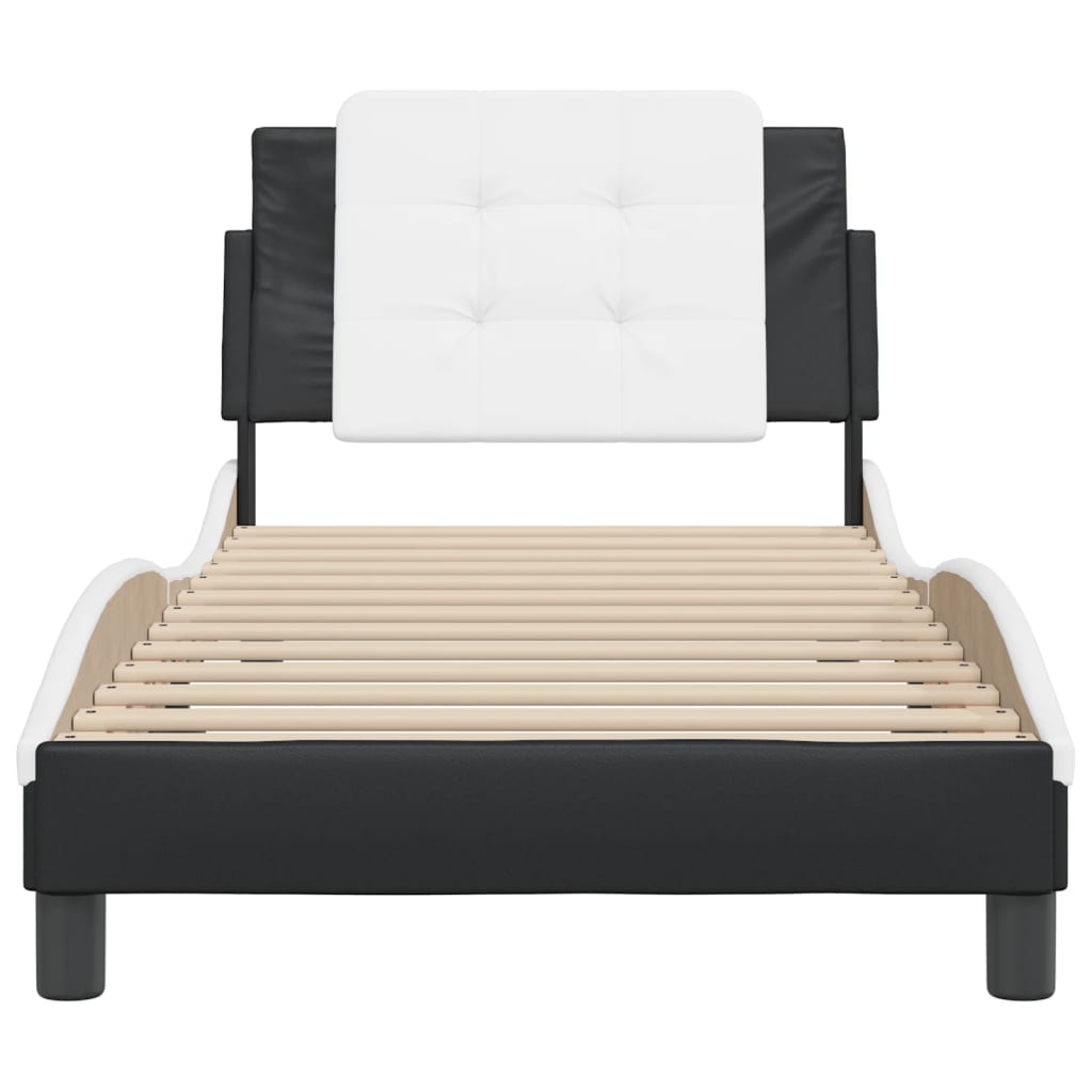 8721012347588_g_en_hd_2 vidaXL Bed Frame without Mattress "Zadar" Black and White 90x190 cm Faux Leather - Image 4