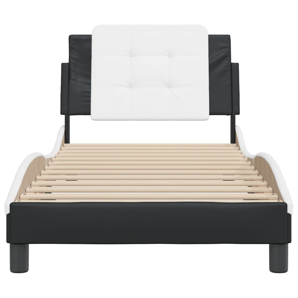 8721012347601_g_en_hd_2 vidaXL Bed Frame without Mattress "Zadar" Black and White 107x203 cm King Single Faux Leather - Image 4