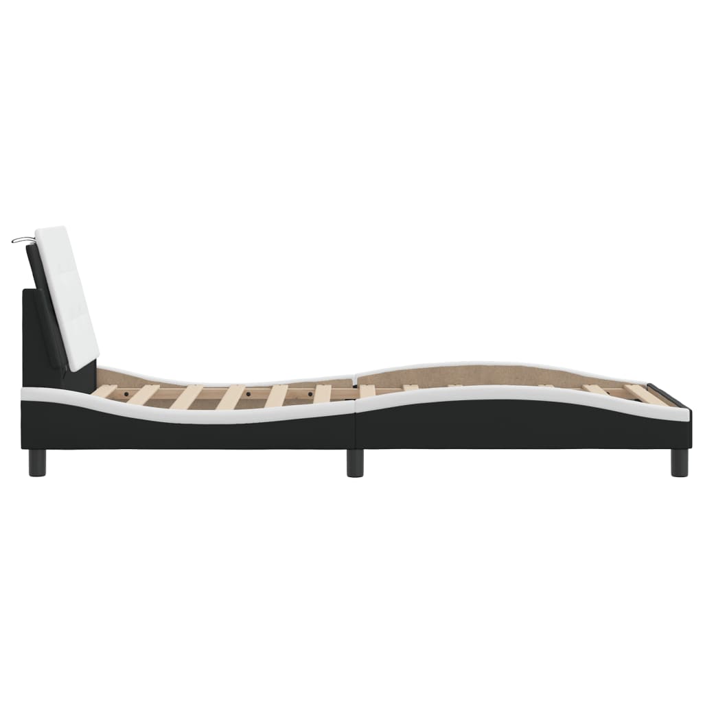 8721012347601_g_en_hd_3 vidaXL Bed Frame without Mattress "Zadar" Black and White 107x203 cm King Single Faux Leather - Image 5