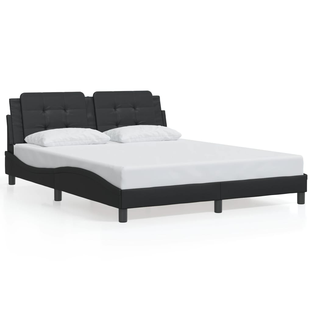 8721012347632_a_en_hd_1 vidaXL Bed Frame without Mattress "Zadar" Black 152x203 cm Queen Faux Leather - Image 2