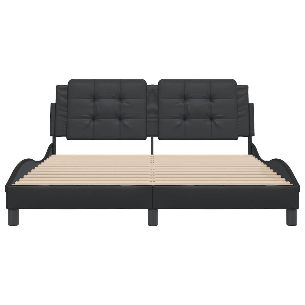 8721012347632_g_en_hd_2 vidaXL Bed Frame without Mattress "Zadar" Black 152x203 cm Queen Faux Leather - Image 4
