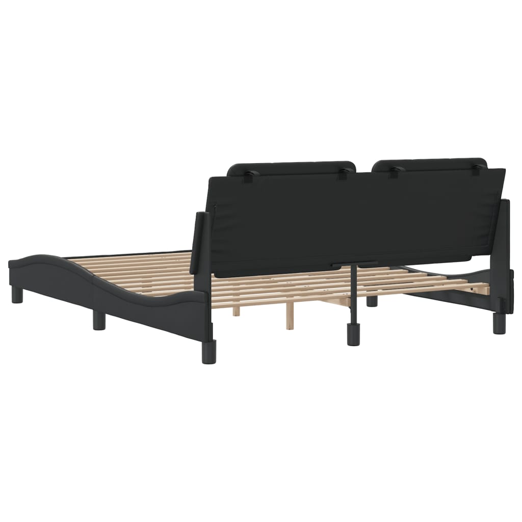 8721012347632_g_en_hd_4 vidaXL Bed Frame without Mattress "Zadar" Black 152x203 cm Queen Faux Leather - Image 6