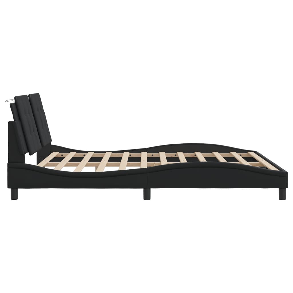 8721012347656_g_en_hd_3 vidaXL Bed Frame without Mattress "Zadar" Black 180x200 cm King Faux Leather - Image 5