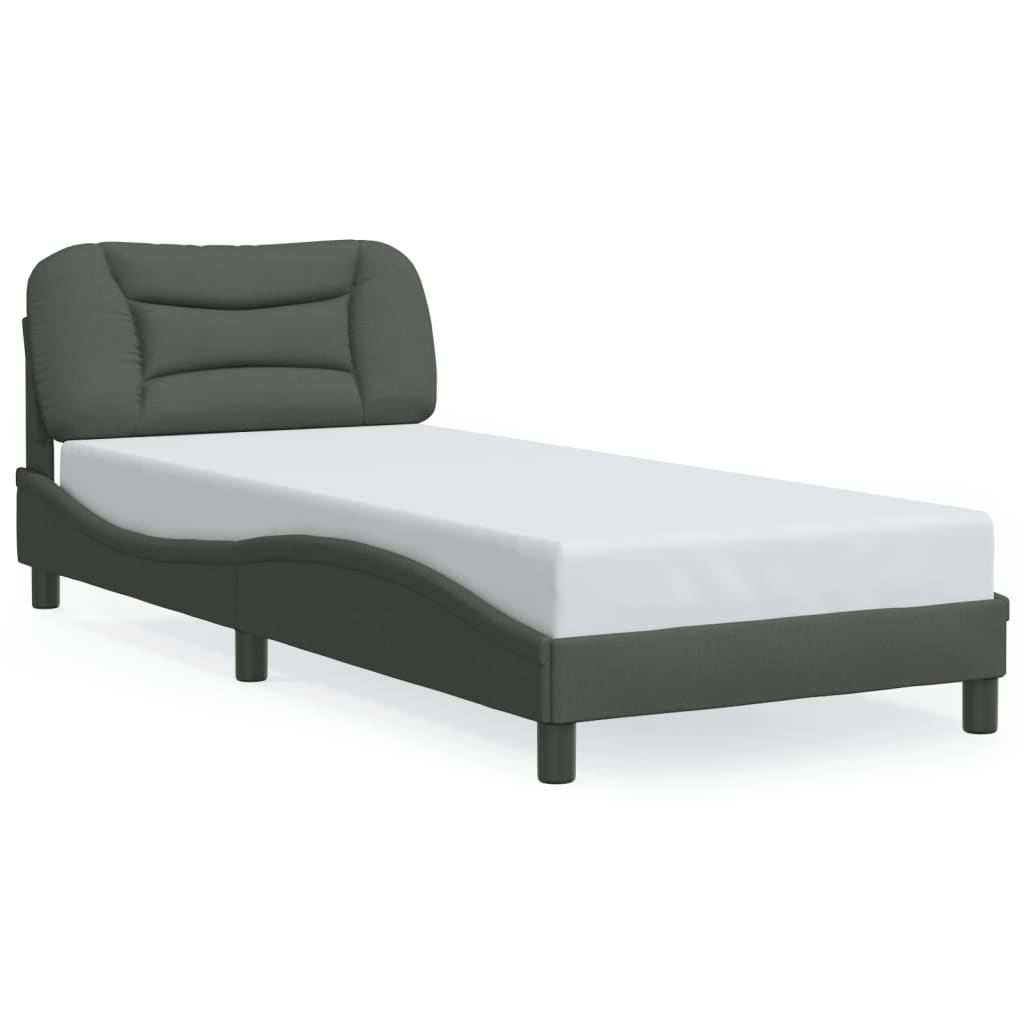 8721012353855_a_en_hd_1 vidaXL Bed Frame with LED without Mattress "Hvar" Dark Grey 90x190 cm Fabric - Image 2