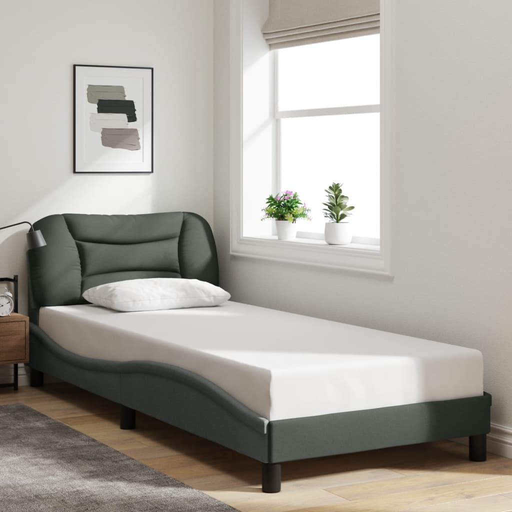 8721012353855_g_en_hd_2 vidaXL Bed Frame with LED without Mattress "Hvar" Dark Grey 90x190 cm Fabric - Image 4