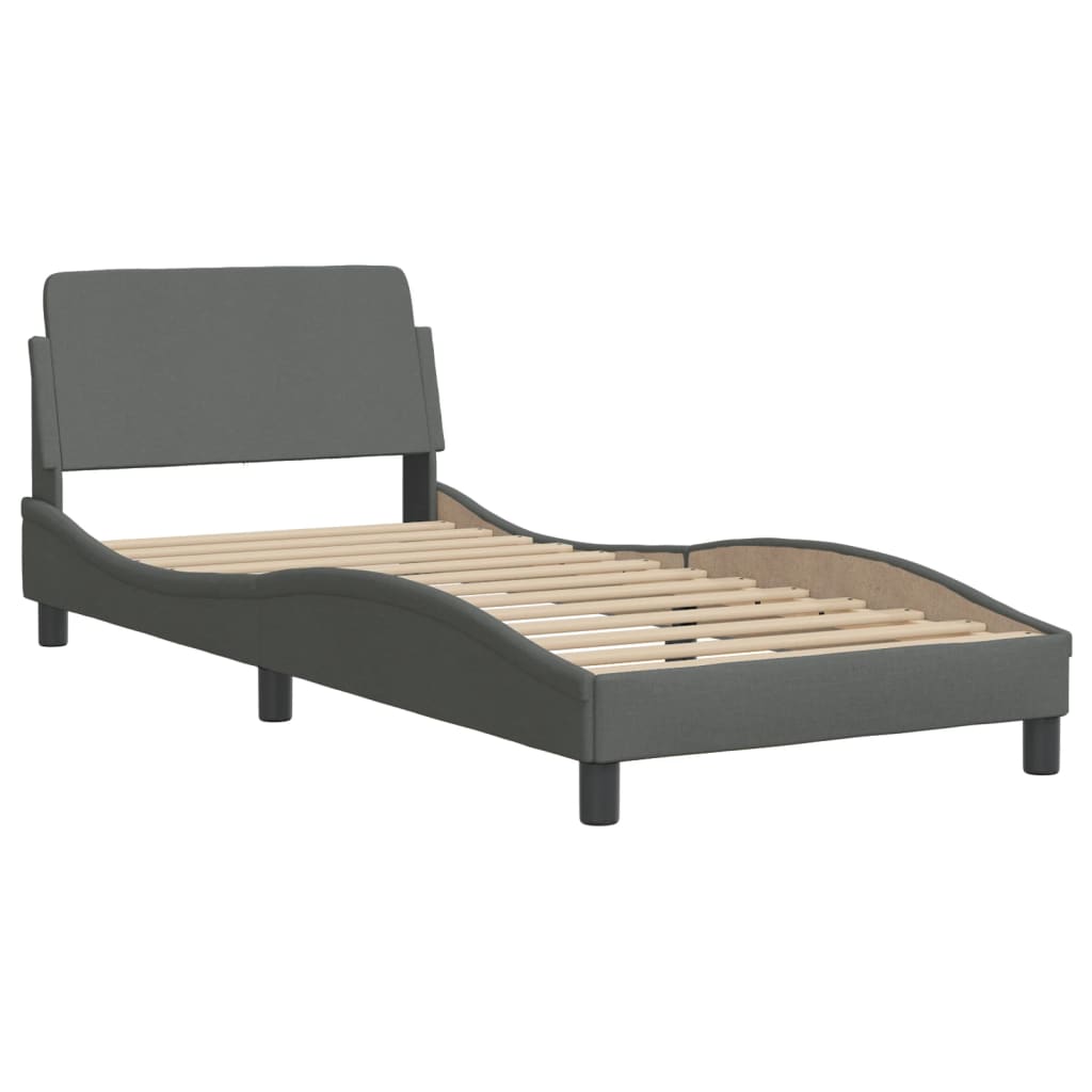 8721012353855_g_en_hd_5 vidaXL Bed Frame with LED without Mattress "Hvar" Dark Grey 90x190 cm Fabric - Image 7