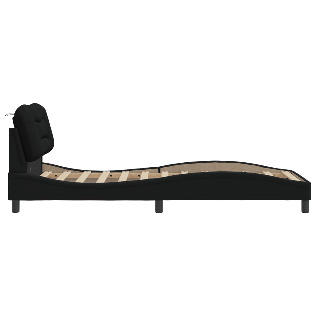 8721012353862_g_en_hd_6 vidaXL Bed Frame with LED without Mattress "Hvar" Black 90x190 cm Fabric - Image 8