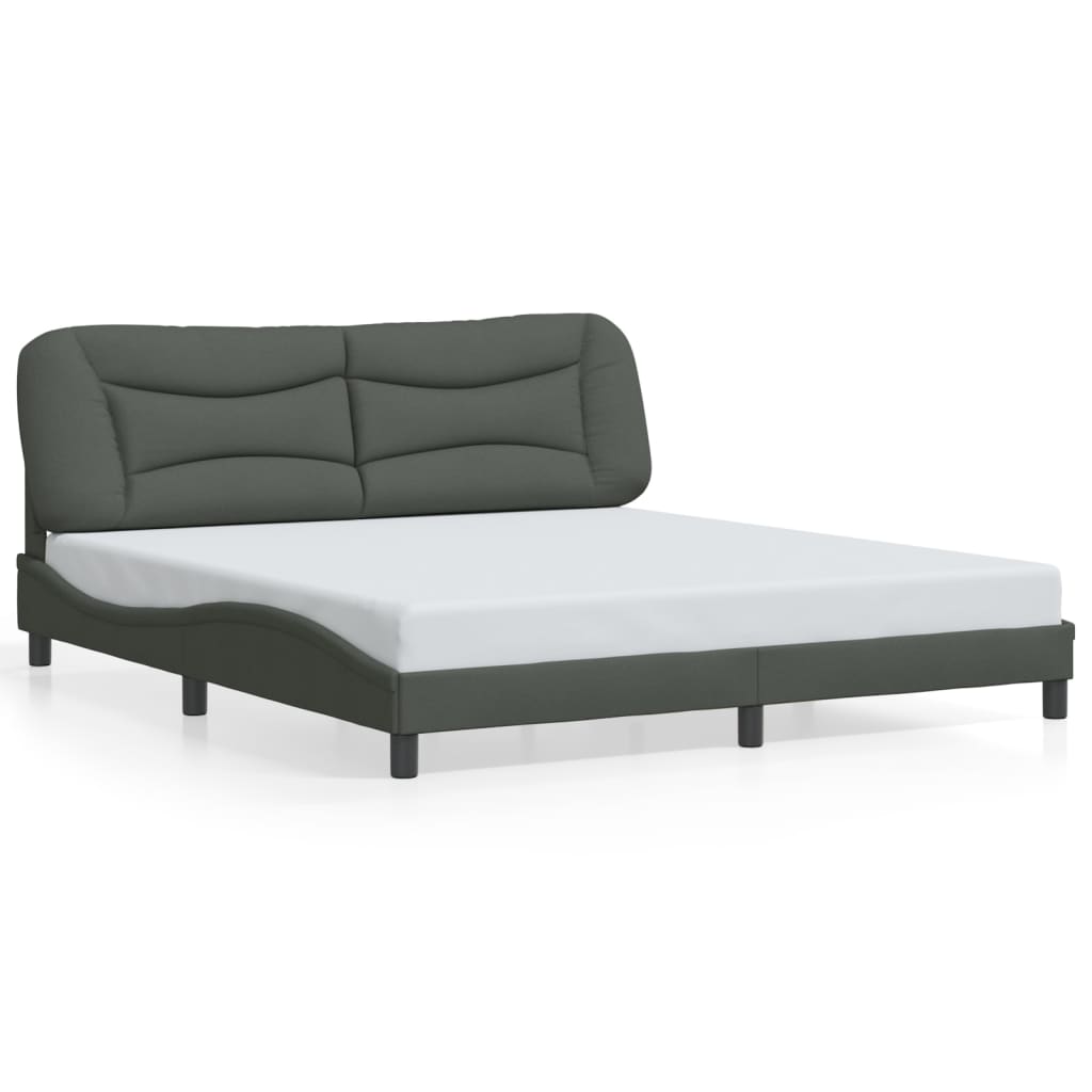 8721012354340_g_en_hd_3 vidaXL Bed Frame with LED without Mattress "Hvar" Dark Grey 180x200 cm King Fabric - Image 5