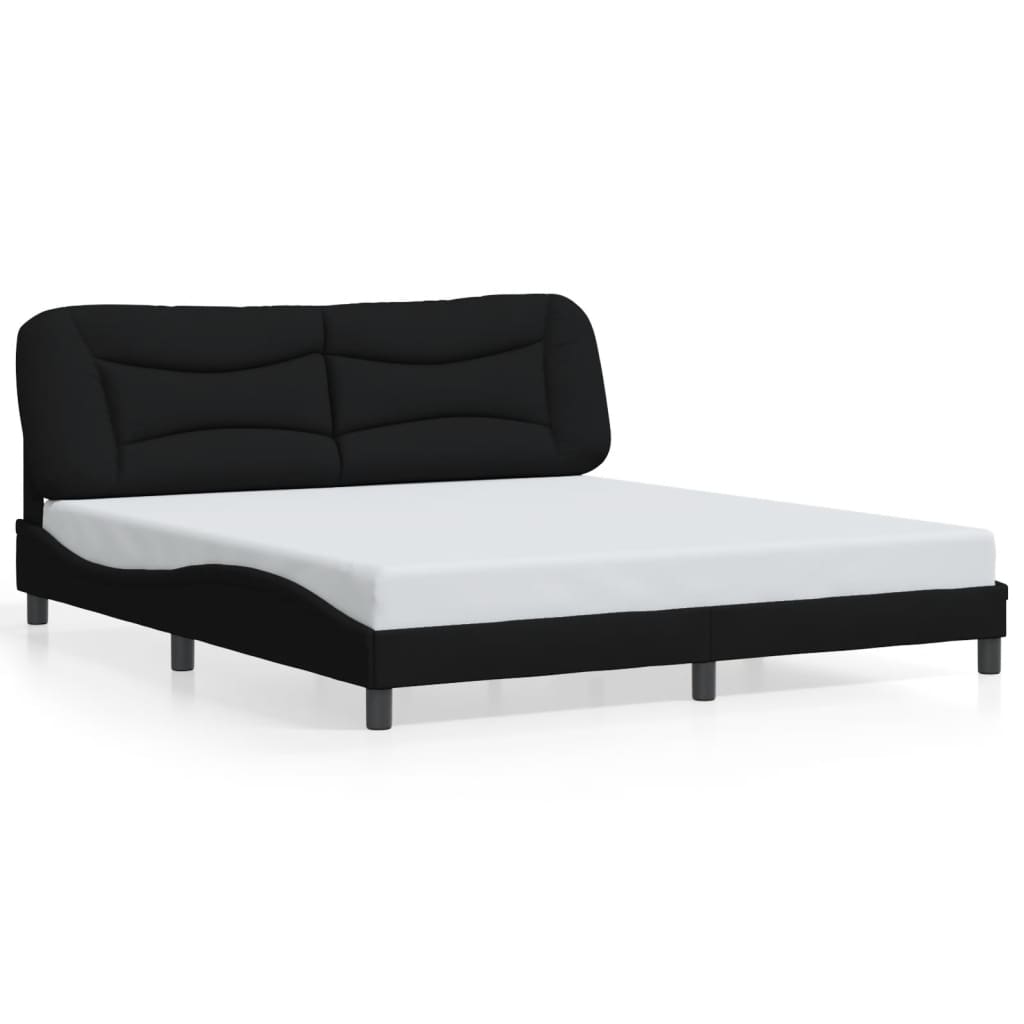 8721012354357_g_en_hd_3 vidaXL Bed Frame with LED without Mattress "Hvar" Black 180x200 cm King Fabric - Image 5