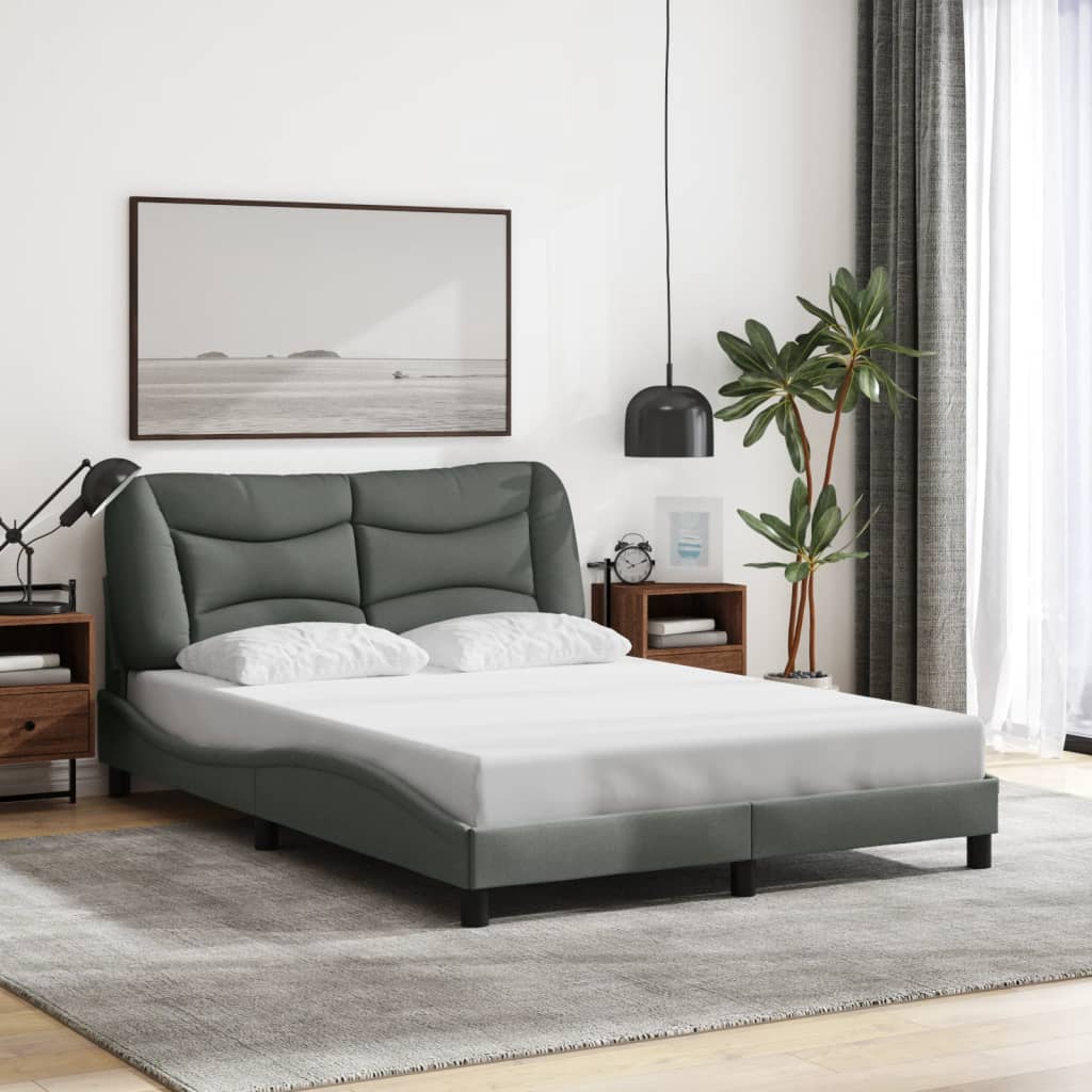 8721012354524_g_en_hd_2 vidaXL Bed Frame with LED without Mattress "Hvar" Dark Grey 137x190 cm Double Fabric - Image 4