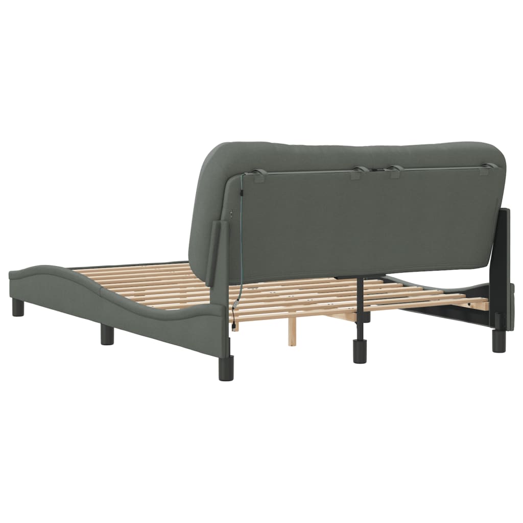 8721012354524_g_en_hd_6 vidaXL Bed Frame with LED without Mattress "Hvar" Dark Grey 137x190 cm Double Fabric - Image 8