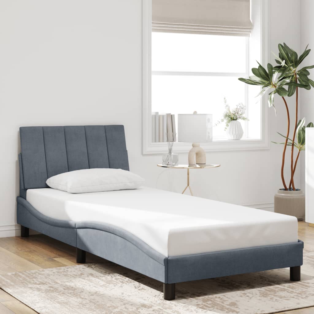 8721012354678_g_en_hd_2 vidaXL Bed Frame with LED without Mattress "Hanko" Dark Grey 90x190 cm Velvet - Image 4